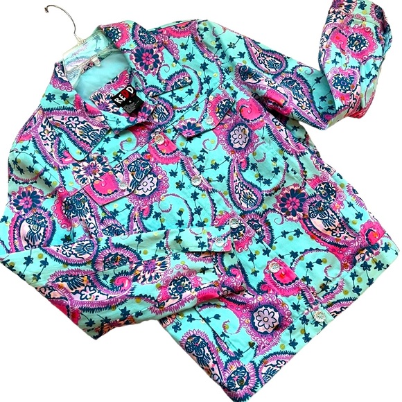 REDD Women's Floral Sequins Short Jacket Coat Size 6 - Picture 6 of 9